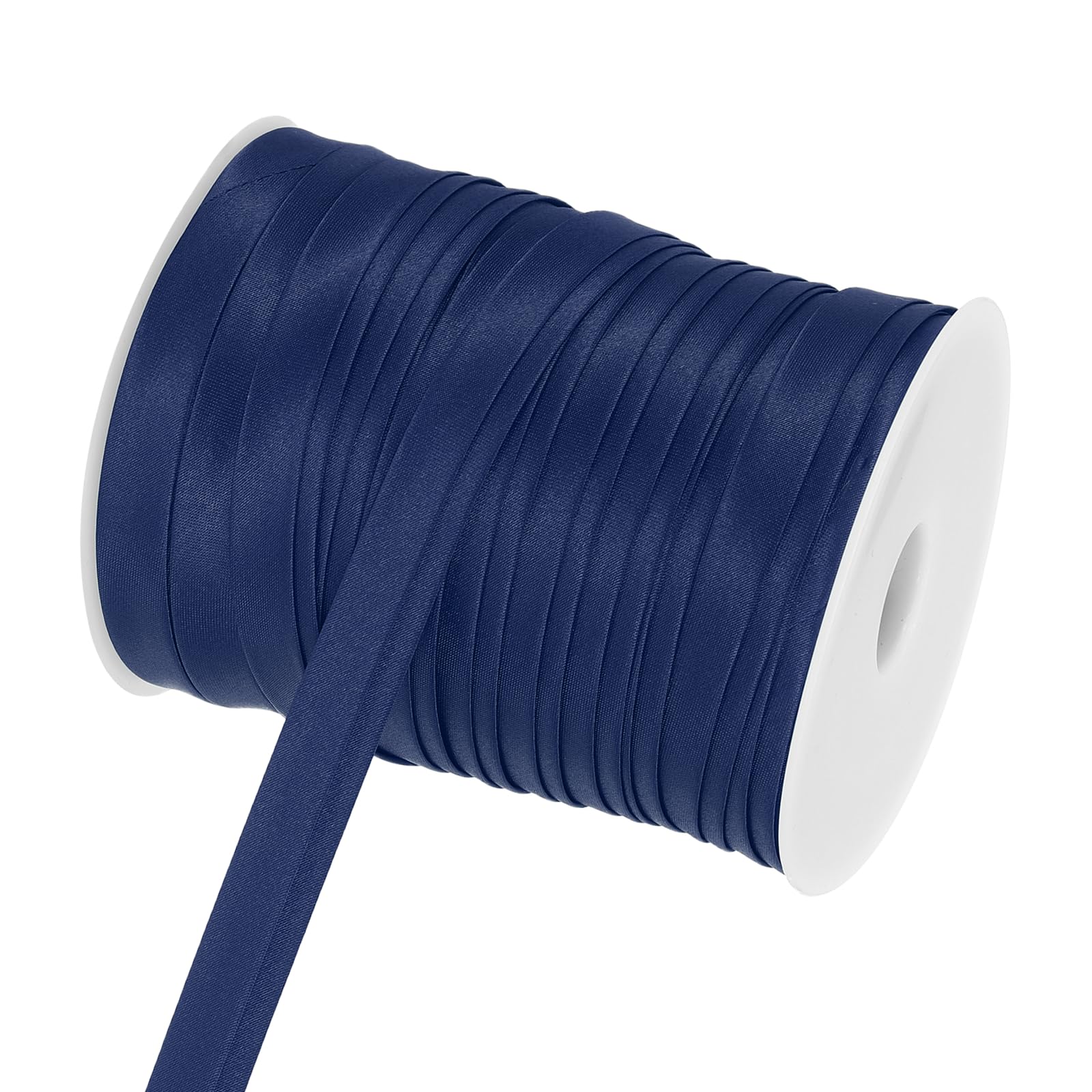 sourcing map Double Fold Bias Tape for Sewing, 3/4 Inch x 55 Yards Satin Bias Binding Tape Continuous Bulk for Quilting Binding Seaming Hemming Fabric Piping DIY Craft, Dark Blue โ image 1