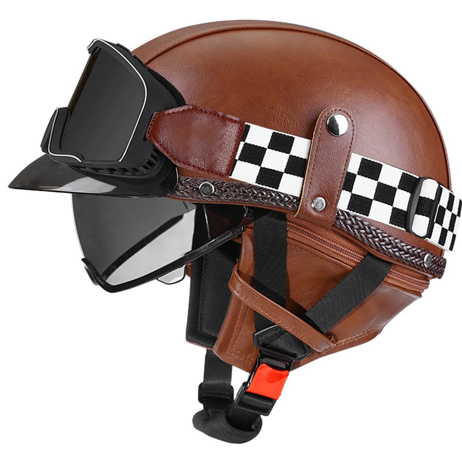 Casco semicasco de motocicleta ligero y transpirable para scooter masculino y femenino 1