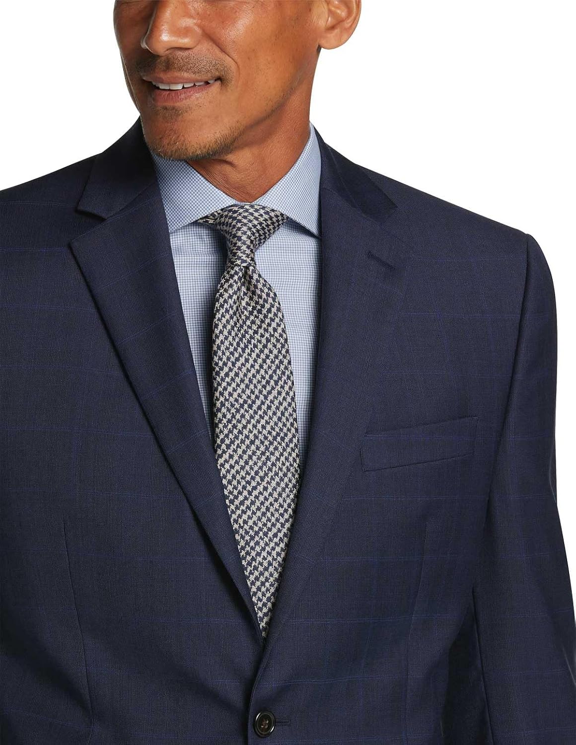Lauren Ralph Lauren Mens Classic fit Suit Jacket Blazer 40 R Blue Plaid Stretch