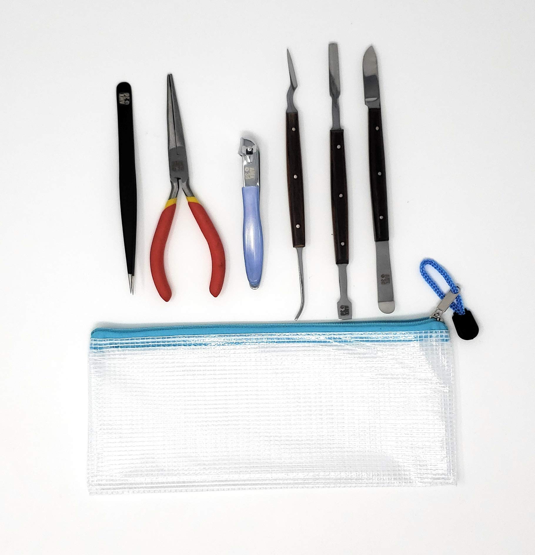 8 Piece 3D Print Clean-Up Kit with Case - Lendable, Loanable Specialty 3D Print Clean Up Tools Designed for Libraries, Schools and Makerspaces - 1 Kit