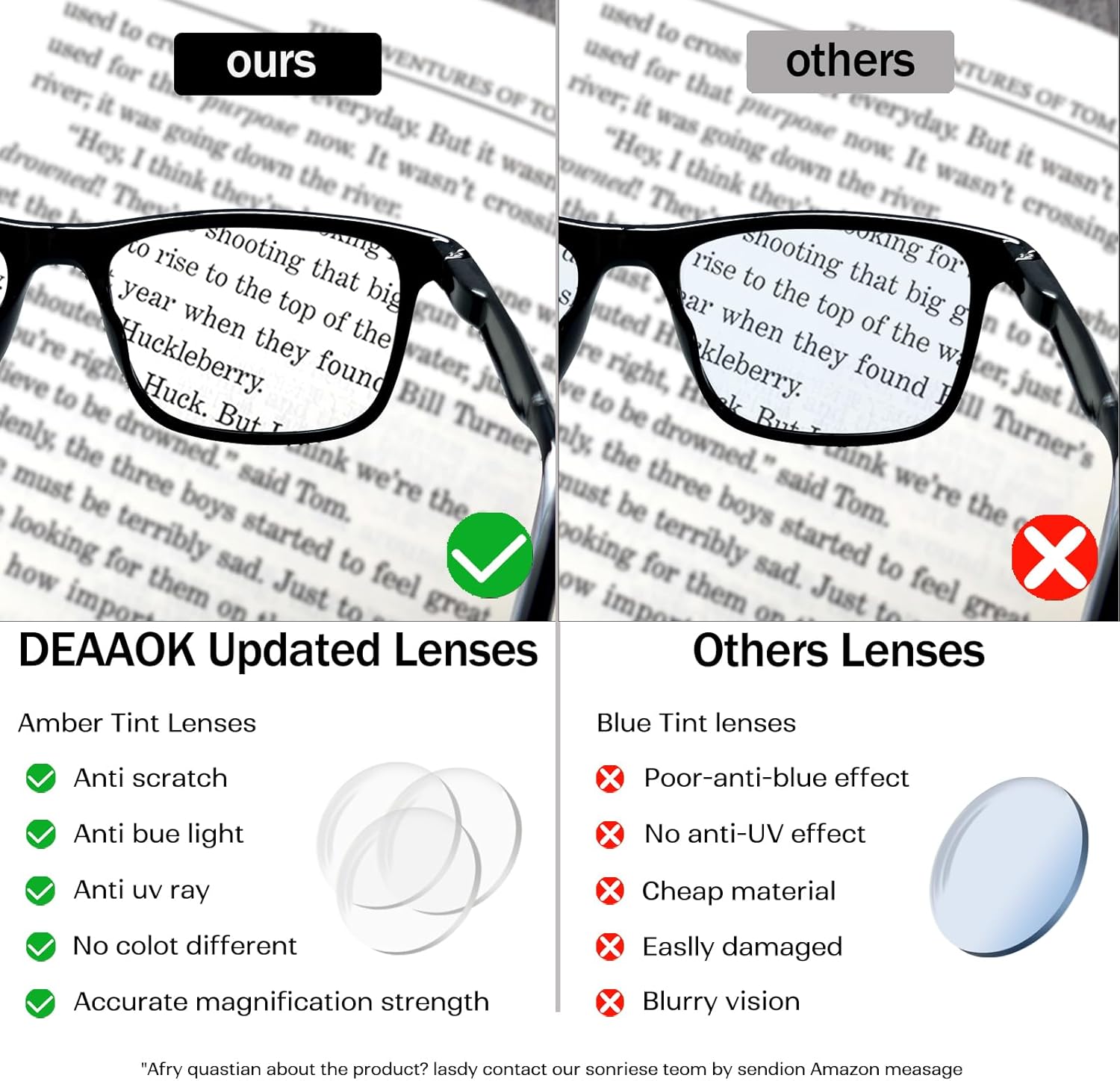 5 Pack Reading Glasses Blue Light Blocking Oversized Readers for Men Women Computer Eyeglasses Spring Hinge - Image 5