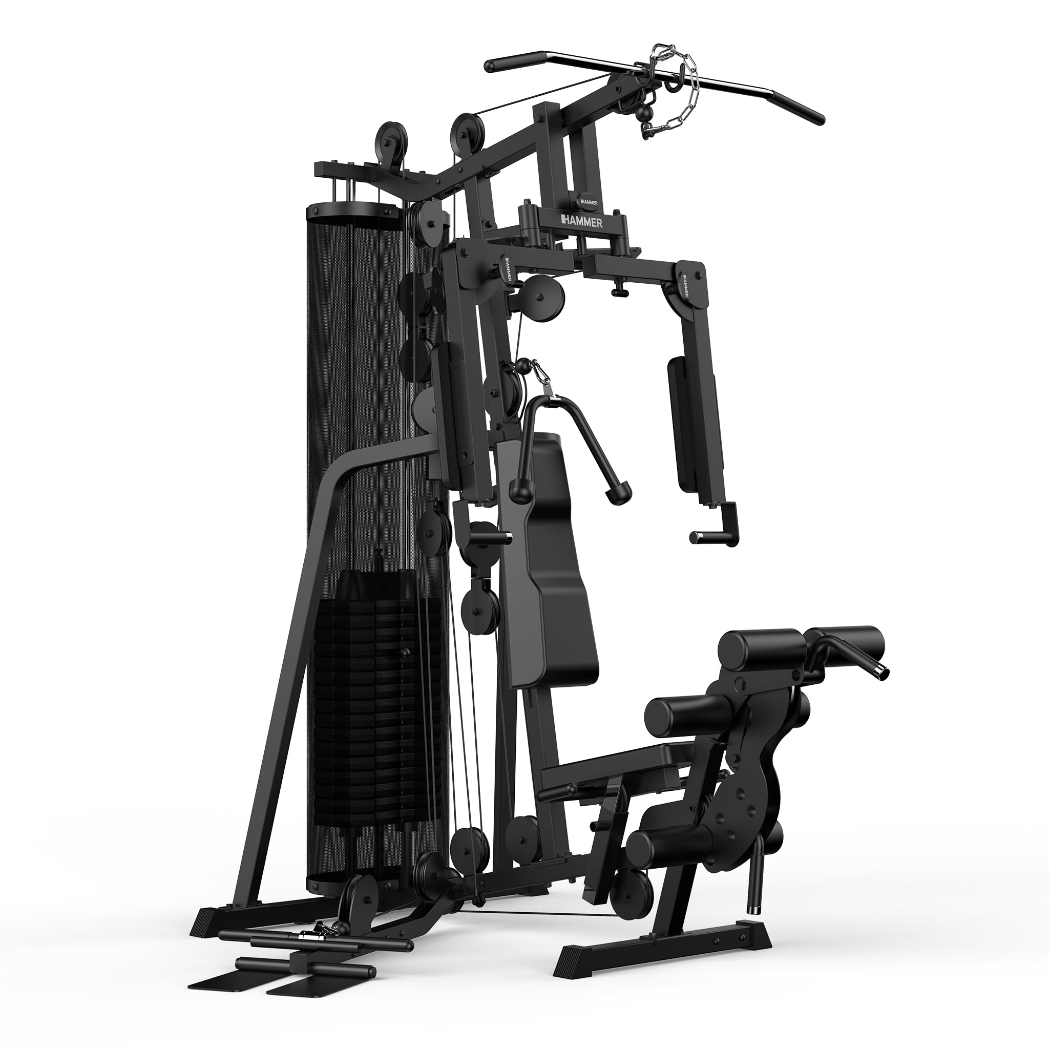 HAMMER Finnlo Kraftstation Autark 1500, Multigym, inkl. Zubehör, Fitnessstation für Zuhause, über 30 Übungen Trainingsstation Kraftstation für Zuhause