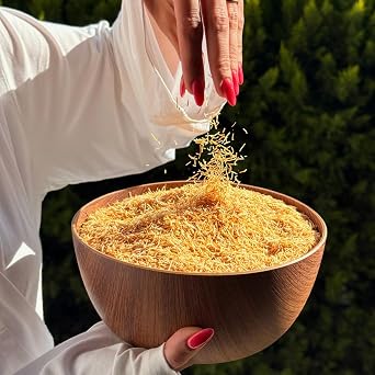 Roasted Kataifi Shredded Fillo Dough 10kg (22 lbs) Crispy Pre-Toasted Kadayif for Dubai Chocolate Bar, Kunefe, Knafeh & Pastry Professionals Bulk Catering Size, Vegan, Product of Turkey