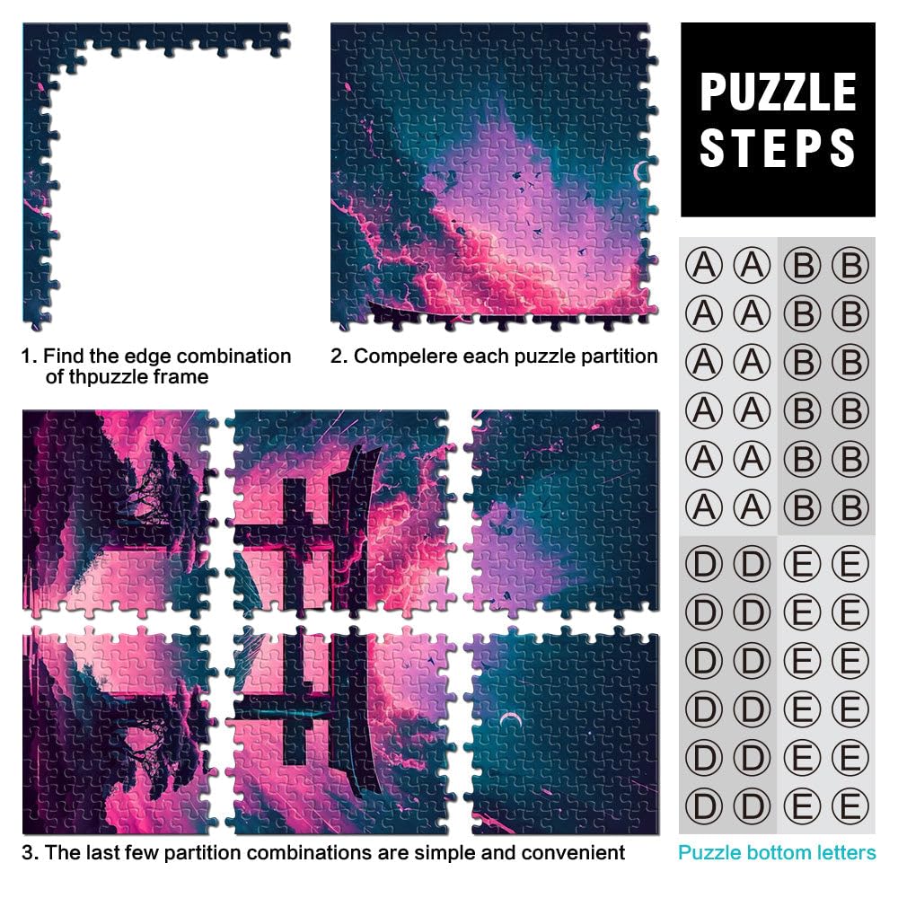 Puzzles 2000 piezas para adultos Astral Gate Juguetes educativos de aprendizaje 27.56 pulgadas x 39.37 pulgadas para regalo a toda la familia