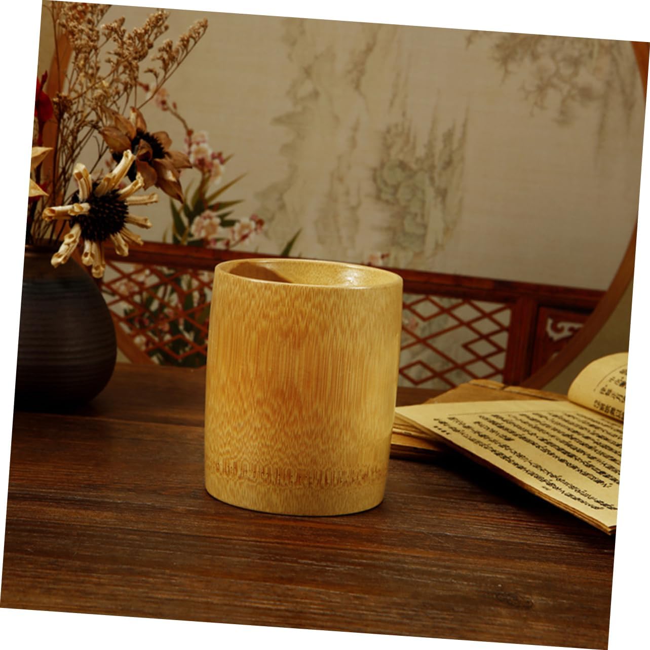 KOMBIUDA Bamboo Divination Sticks Set with Bucket for Chinese Fortune Telling 64 Bamboo Sticks for Spiritual Games Traditional Divination Props for Beginners and Enthusiasts