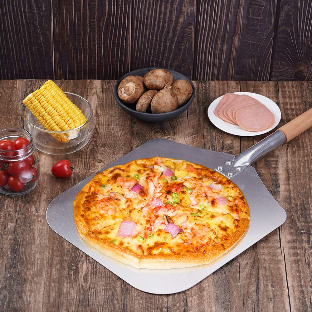 Blackmoor Pala Per Pizza In Alluminio Con Manico Staccabile - 30,5x30,5 Cm - Resistente Al Calore Da -10°C A 280°C - 3