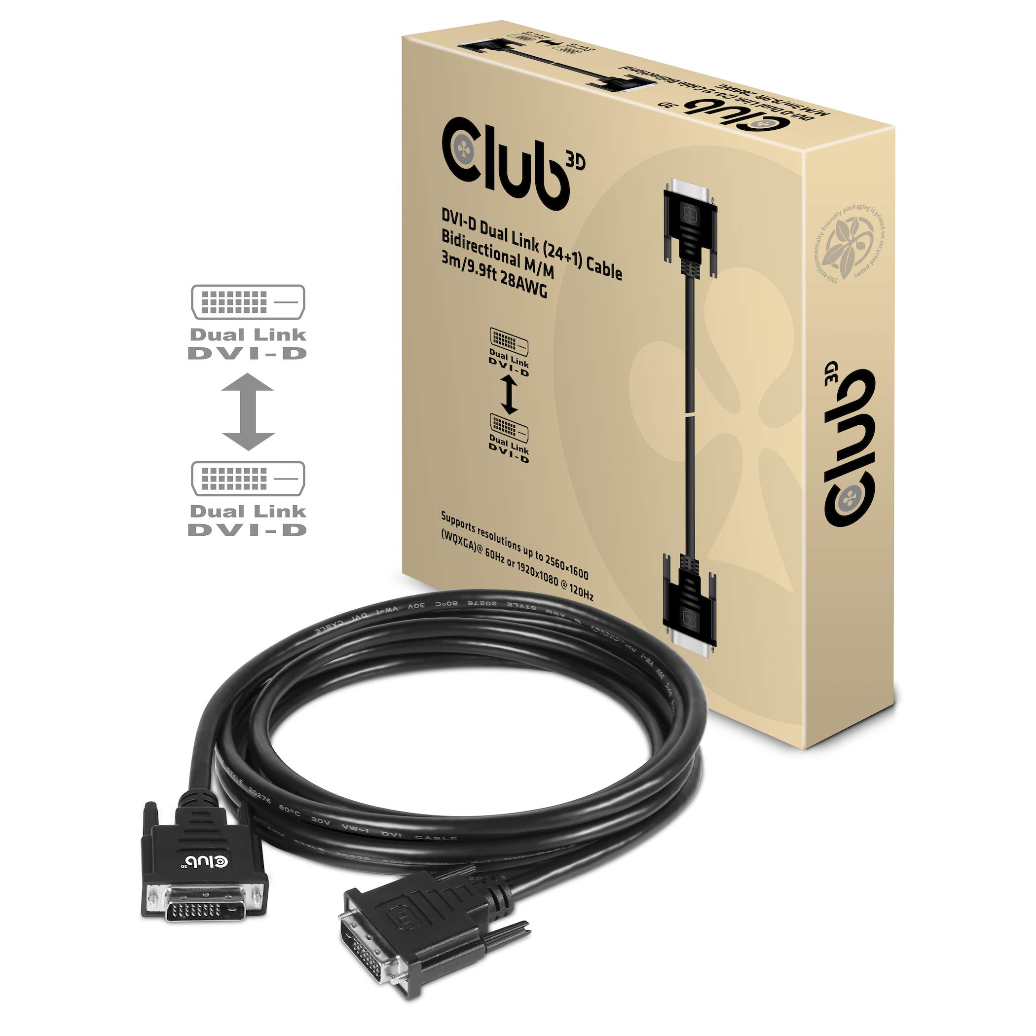 Amazon.co.jp: Club3D DVI-D Dual Link (24+1) Cable Cable Male/Male