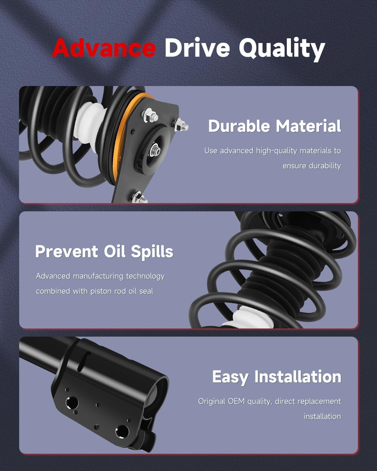 Front Pair Struts Complete Struts Shock Absorbers Fits for 2006-2013 for Chevrolet Impala 2014-2016 for Chevrolet Impala Limited cciyu 172903 Quick Struts Assembly