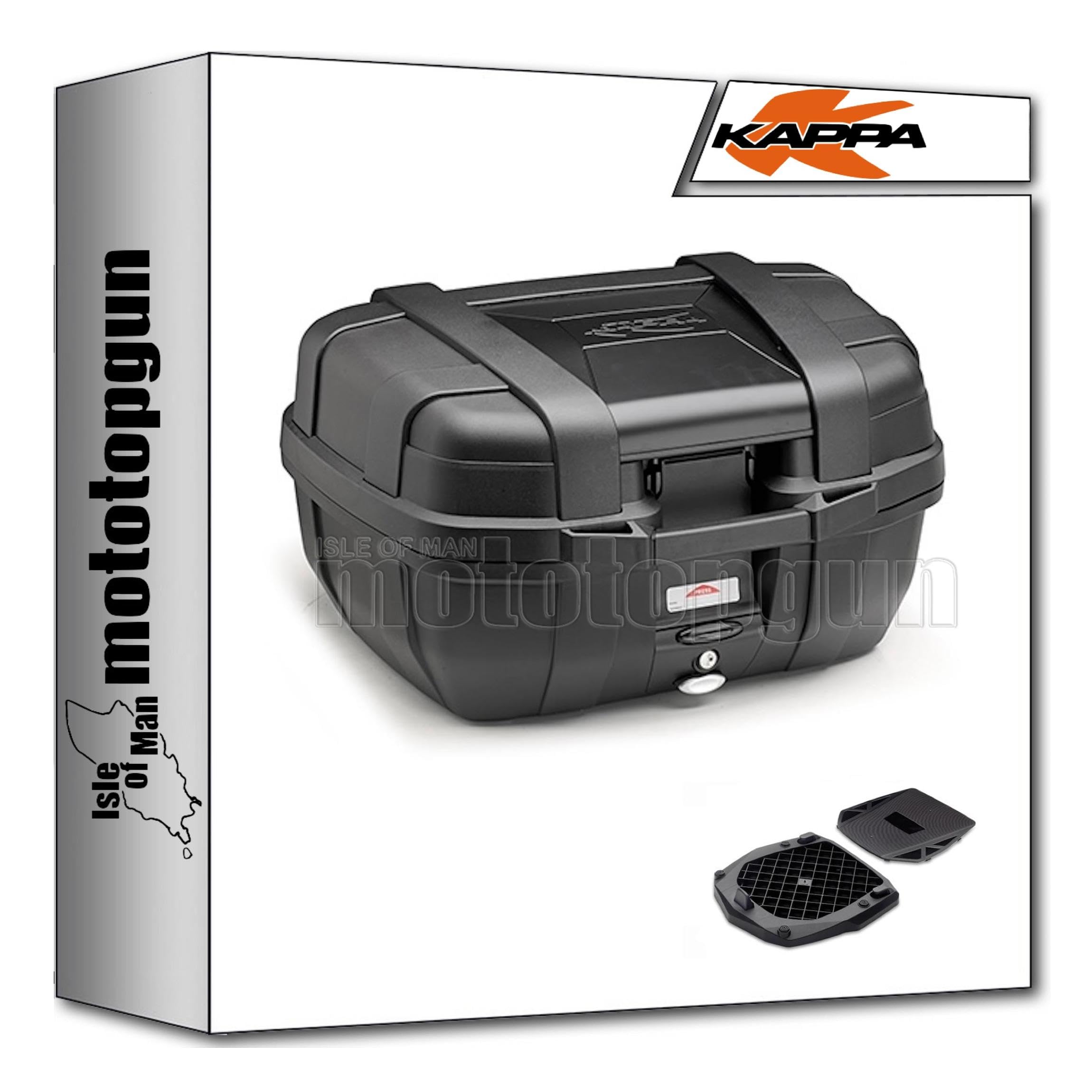 Kappa KGR52N top case noir 52L et support basculant KR134 pour scooter Piaggio MP3 500 2012-2013 - 3