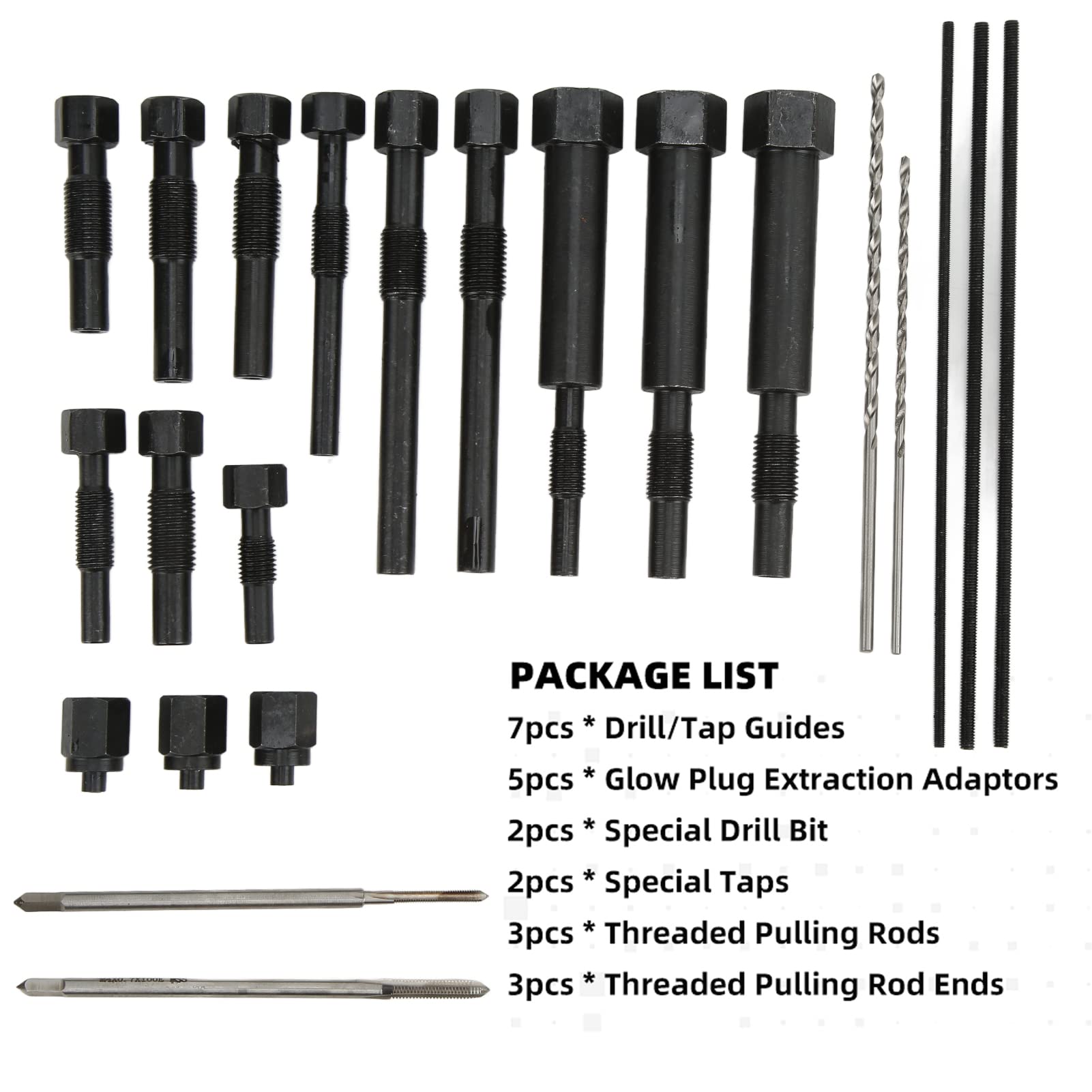 Set di estrattori per candelette da 22 Pezzi, Kit estrattore per candelette, Kit estrattore per candelette, Portatile in Metallo, Completo di Scatola di immagazzinaggio