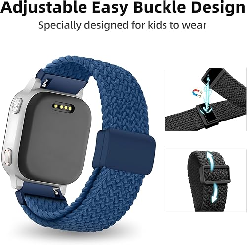 Miniatura 10 de SimpleThings Compatible with Cosmo JrTrackGizmo WatchGabb Watch 3 2 1 and Garmin Bounce Watch, Braided Stretchy Nylon Band with Adjustable Magnetic