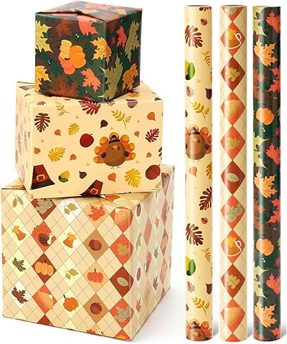 Rollos de papel de regalo de Navidad para perros, 3 rollos de papel de regalo de Navidad de 17 x 120 pulgadas, papel de regalo de Navidad, papel de
