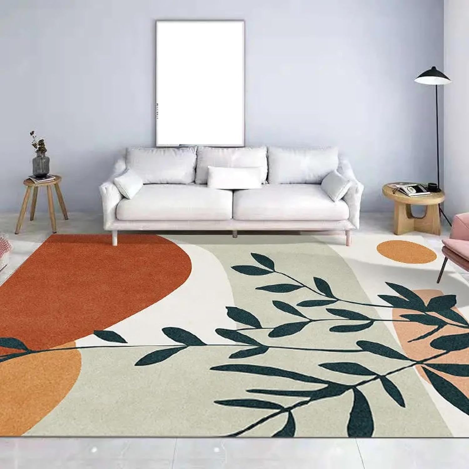 Nordic Boho Plant Carpet Living Room Decoration Home Luxury Bedroom Carpet Lounge Rug Entrance Door Mat Area Rug 80x120cm