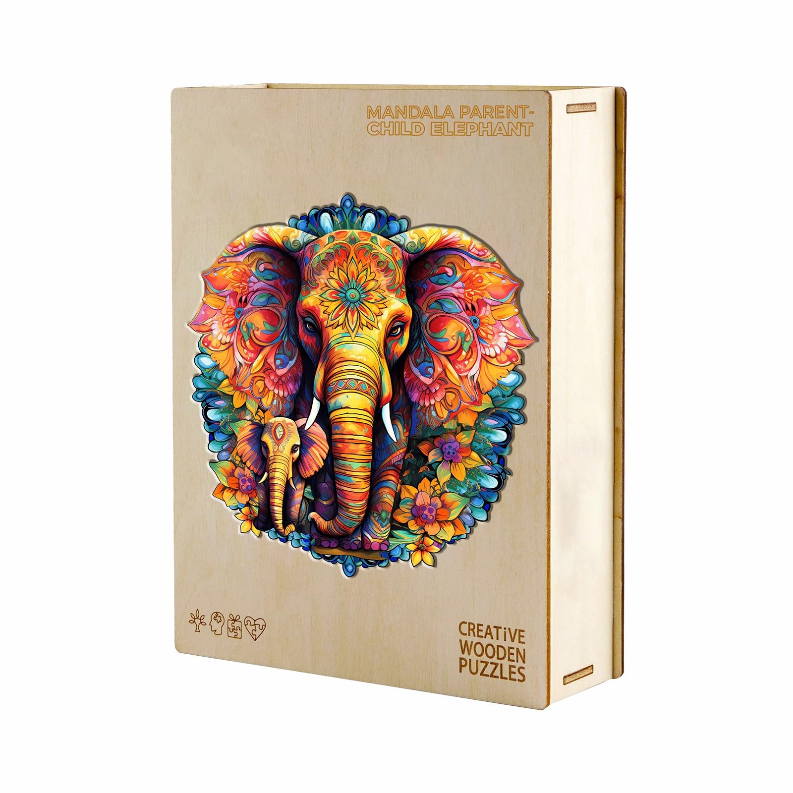 KAAYEE 100-teiliges 3D Holzpuzzle - Halloween Schloss Mit Tierformen & Geschenkbox