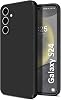 Liquid Silicone Case for Samsung Galaxy S24, Soft Gel Rubber Anti-scratch Shockproof Slim Protection Phone Case Cover Compatible with Samsung Galaxy S24 Black