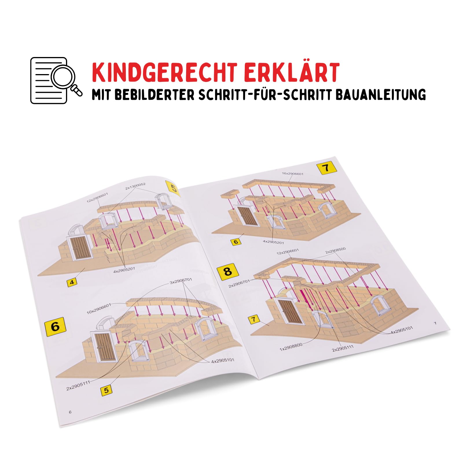 teifoc Historisches Haus - Steinbaukasten 4900, Modellbau +300 Bauteile | Bastelset für Mädchen und Jungen ab 8 9 10 Jahren, Motorikspielzeug für Kinder, DIY Set mit Mini Ziegelsteinen, 3D Puzzle