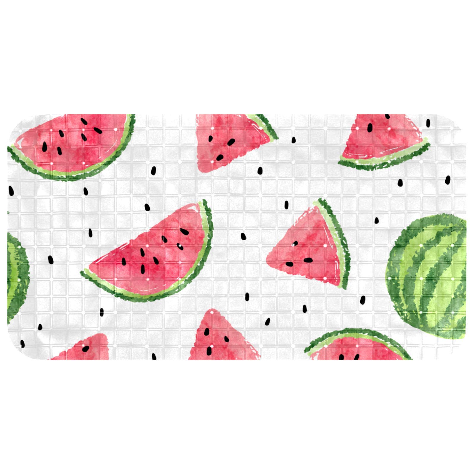 Tapis de bain antidérapant pastèque Bennigiry pour bébés et enfants 60x35 cm