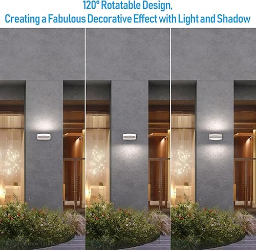 Miniatura 4 de LEONLITE 5CCT - Luces LED direccionales de pared, 20 W15 W10 W, 600 LM450 LM300 LM, 110-277 V 0-10 V regulables, cabezal giratorio para iluminación