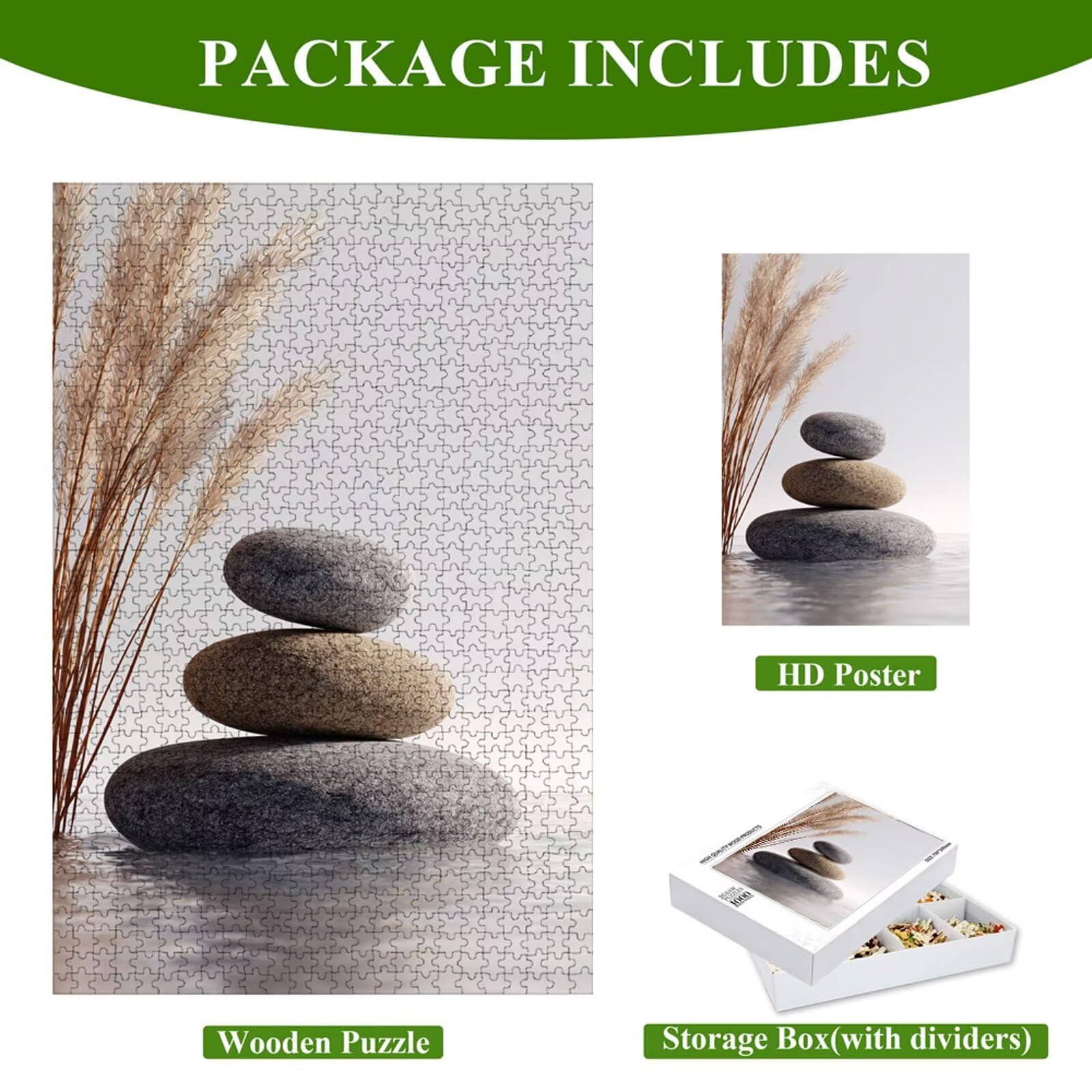 Puzzle 1200 Piezas Adultos Paisaje & Piedra, Rompecabezas con Letras Traseras y Póster, Pasatiempo Antiestrés, Decoración de Pared, Regalo Decorar Mujer Hombre 75 x 50 cm (14 Años +) P3#1293