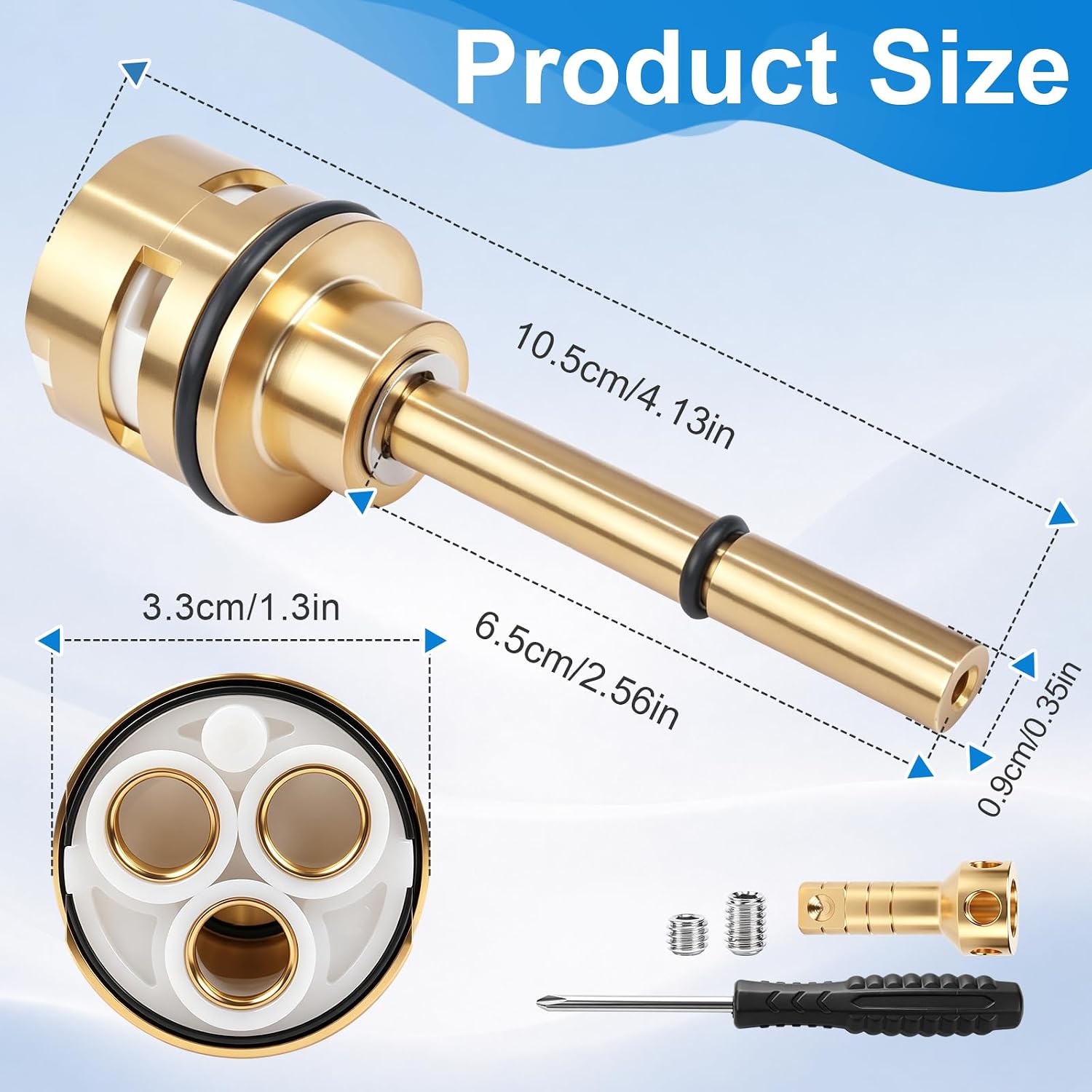 RP51919 6-Setting Diverter Cartridge Replacement Kit - Compatible with Delta R11000 R22000 Valve, Solid Brass 6-Way Shower Diverter Parts