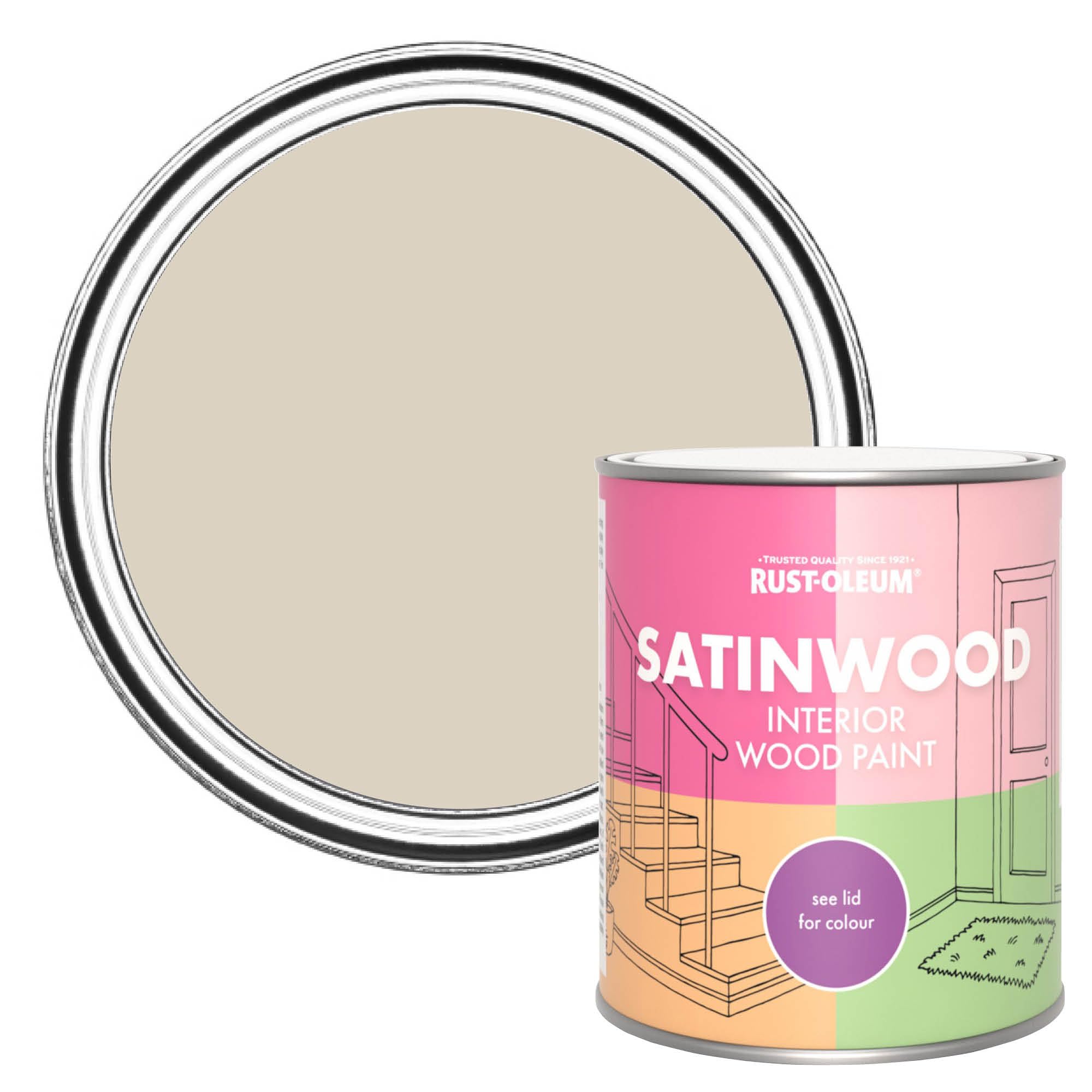 Rust-Oleum Beige Satinwood Interior Wood Paint - Hessian 750ml