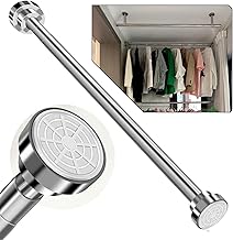 【Adjustable Length】Tension Rod, No Drilling Required, Super Strong, Stainless Steel, Load Capacity 88.2 - 110.2 lbs (40 - 50 kg), Tension Rod, Adjustable Length, Width 19.7 - 102.4 inches (50 - 260 cm
