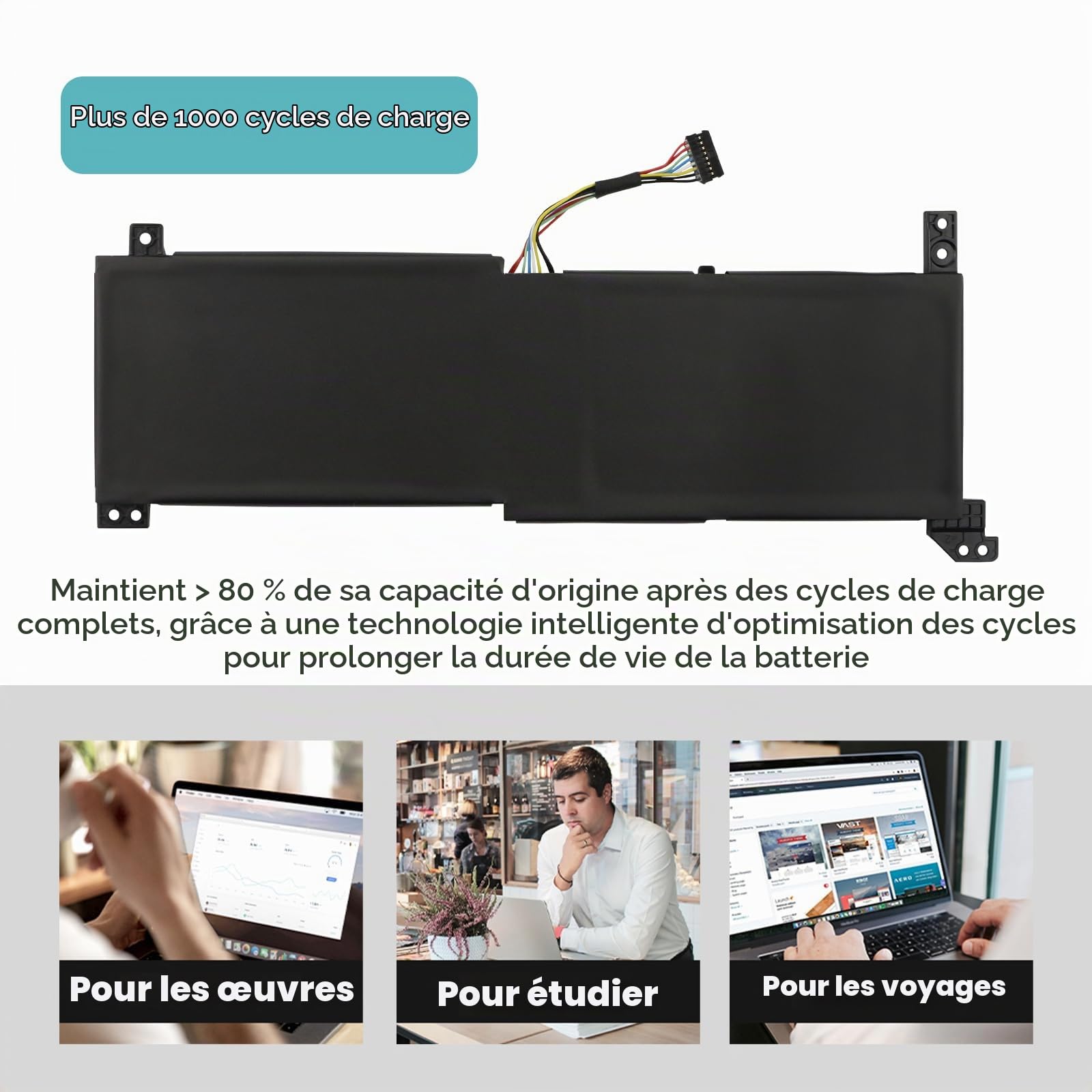 K KYUER 38Wh L20L2PF0 L20M2PF0 Batterie Compatible with Le-Novo IdeaPad | 3-14ADA6 3-14ALC6 3-14ITL6 3-14ABA7 3-15ADA6 3-15ITL6 3-15ALC6 3-17ADA6 3-17ALC6 3-17ITL6 V14 V15 V17 G2-ALC ITL IJL G3-ABA
