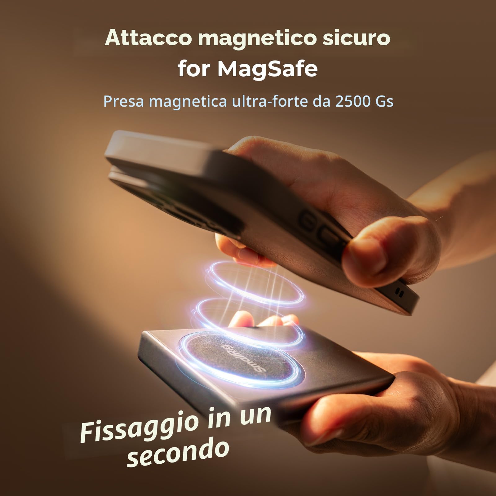 SMALLRIG Schermo per monitor per telefono con controllo wireless, registrazione wireless 1080P (supporto 4K 30 fps), monitor video con attacco a slitta, per iPhone e Android con MagSafe - 4850B