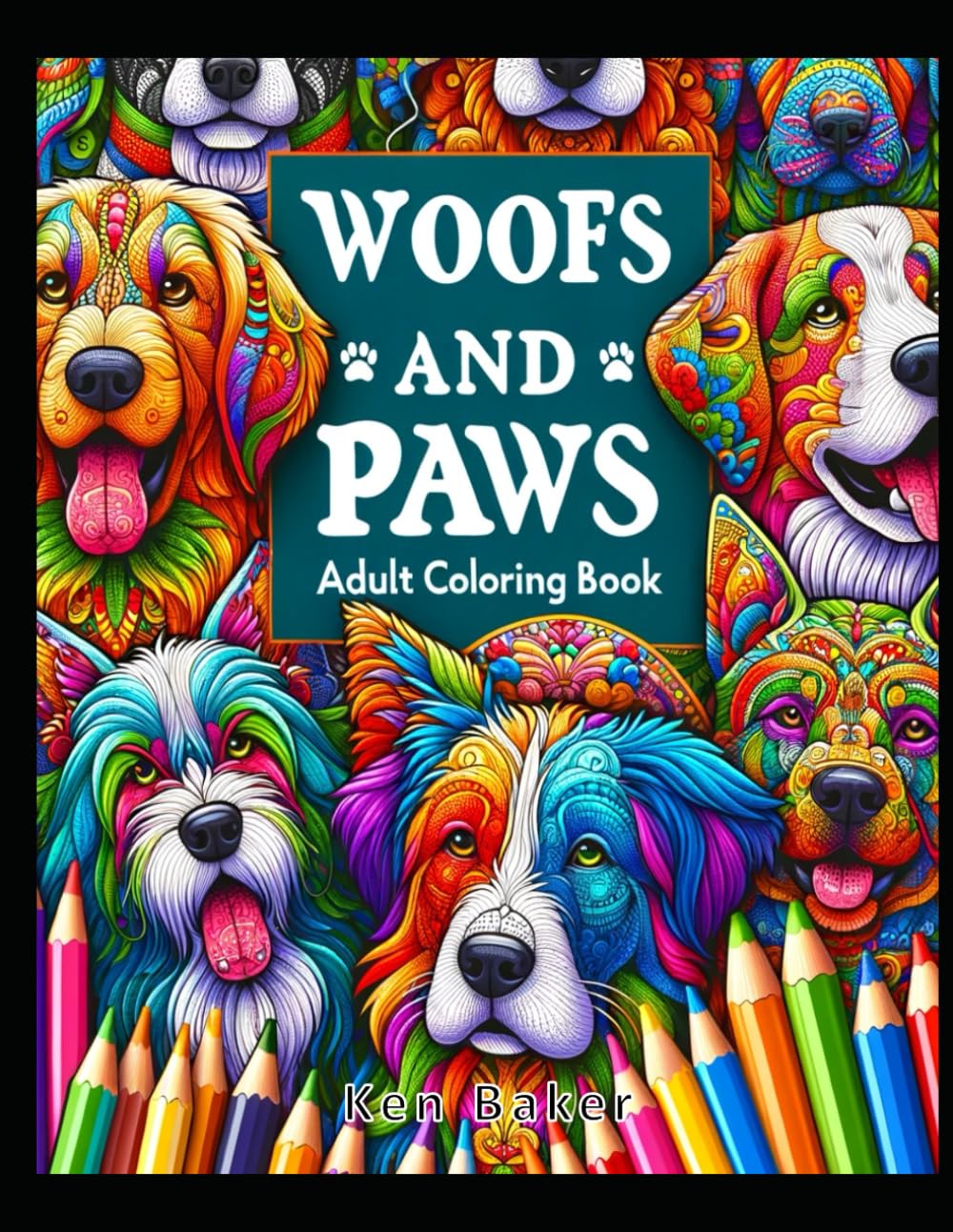 Woofs and Paws: Adult Coloring Book, Stress Relieving Mandala Dog Designs: An Exquisite Masterpiece of Intricate Dog Mandala Artwork for Adult Coloring Enthusiasts to Relax and Unwind
