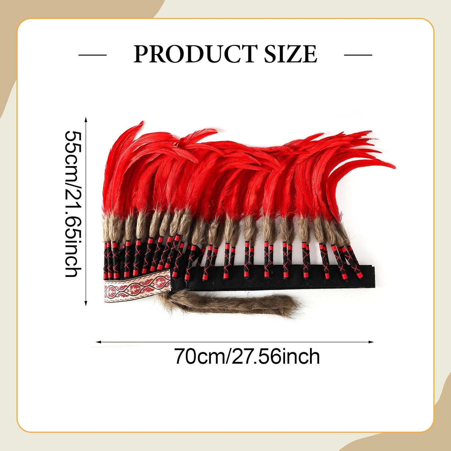 [Harilla きん] 羽根飾り アメリカンインディアン ネイティブ ヘッドピース 仮装用装飾