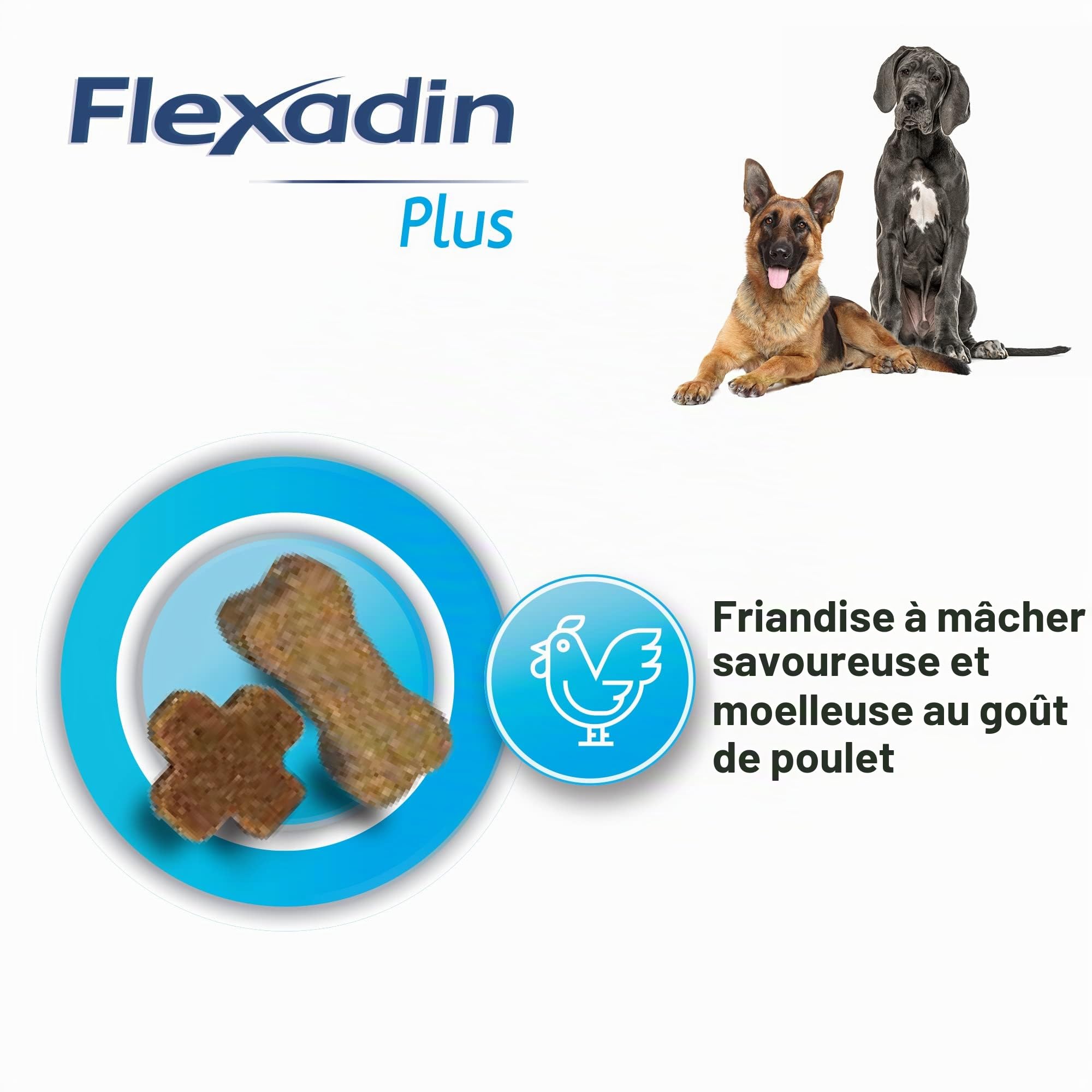 Vetoquinol Flexadin Plus Max Emballage avec 90 comprimés Alimentaires complémentaires pour Chiens