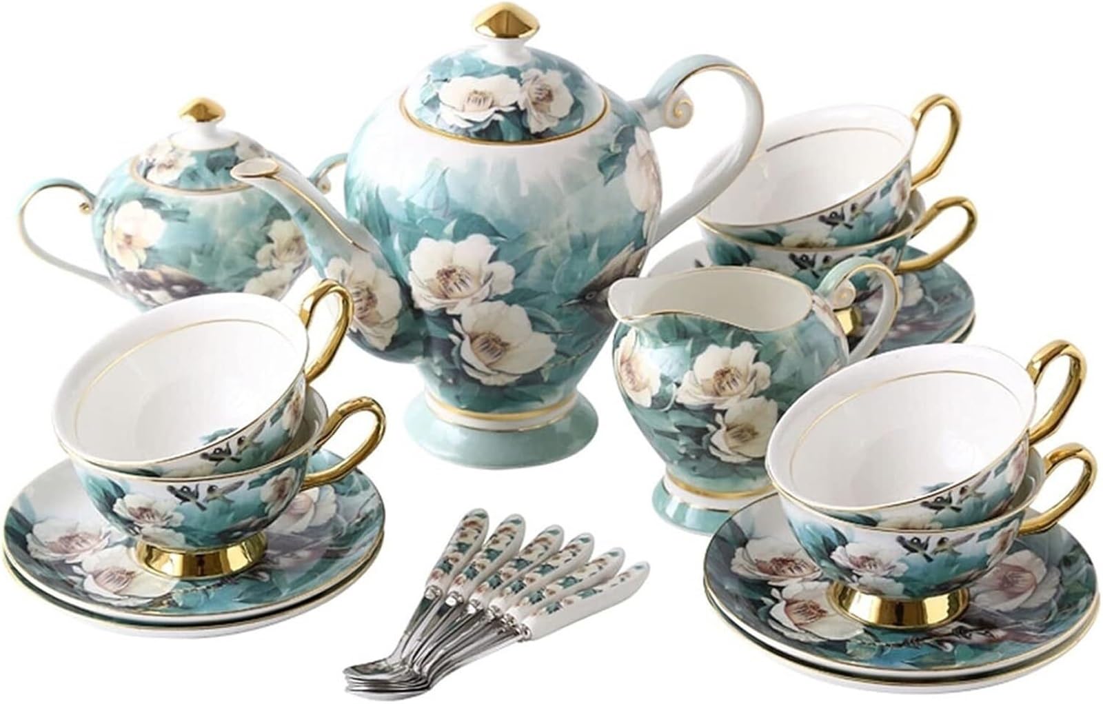 Coffee Cups Coffee Cup Set Bone China Afternoon Tea Tea Set Full Set of Home Coffee Set Box Coffee Mugs