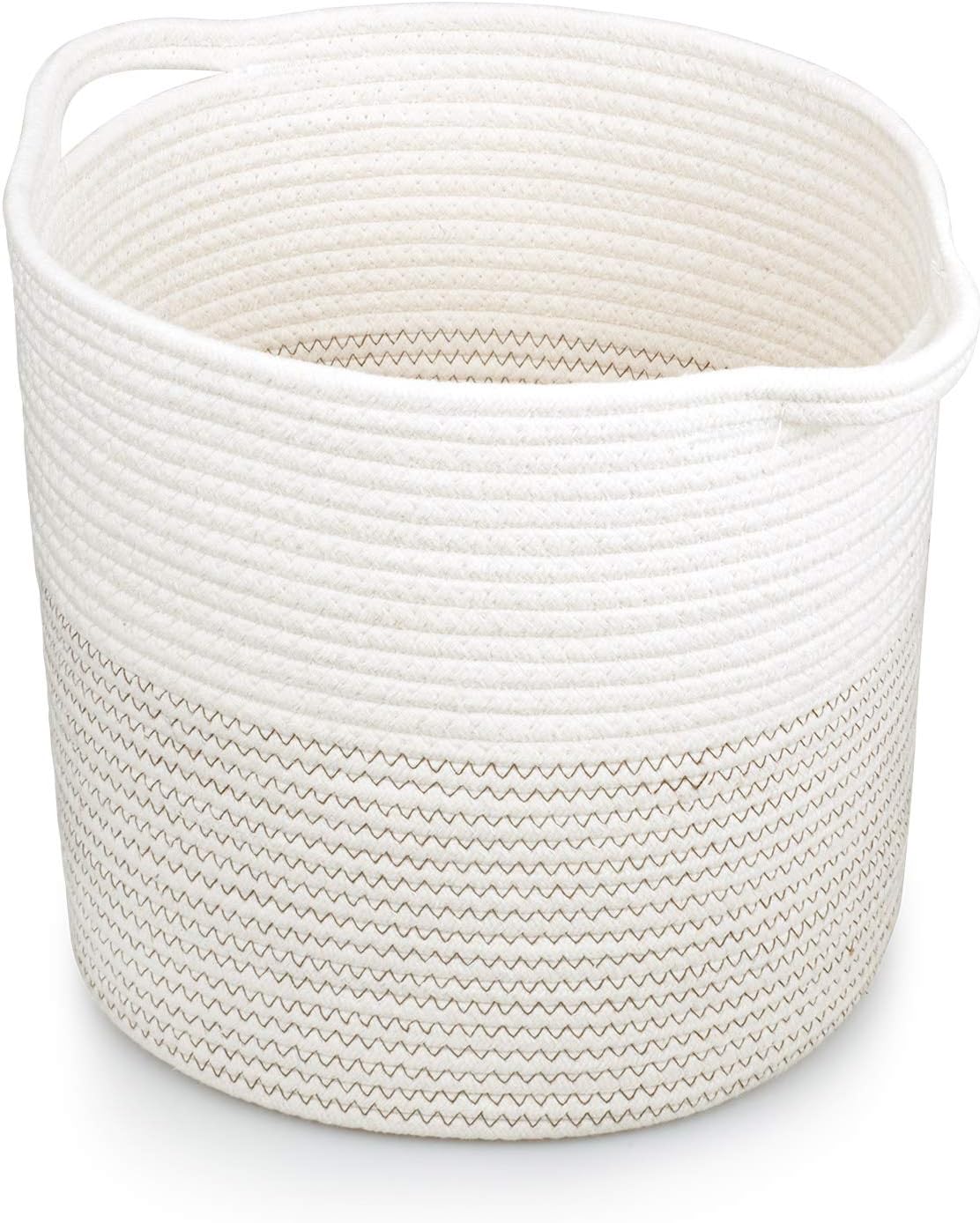DUUMI Cotton Rope Small Storage Basket 11.4" x 11.4"Rope Basket,Baby Nursery Hamper for Toy Storage,Small Rope Basket,Small Hamper : Baby