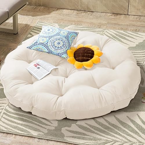 Miniatura 6 de Papasan - Cojín para silla Papasan impermeable, cojines redondos para sofá de jardín, cojines gruesos para sillas de exterior, solo cojín (tamaño