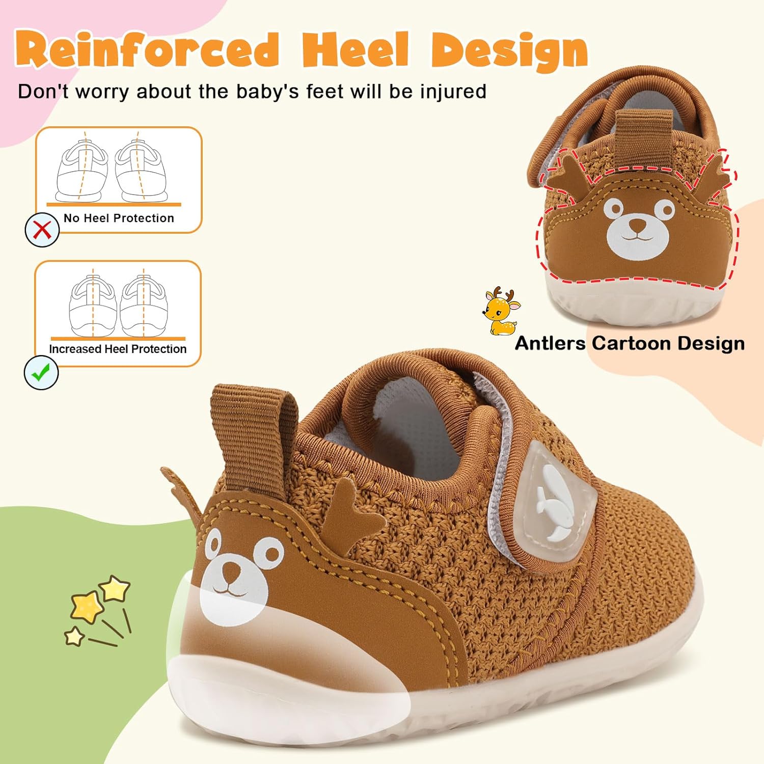 FEETCITY Baby Walking Shoes Barefoot Baby Shoes Infant Sneakers Newborn Crib Shoe Lightweight Flexible Slip On Shoe - Image 4