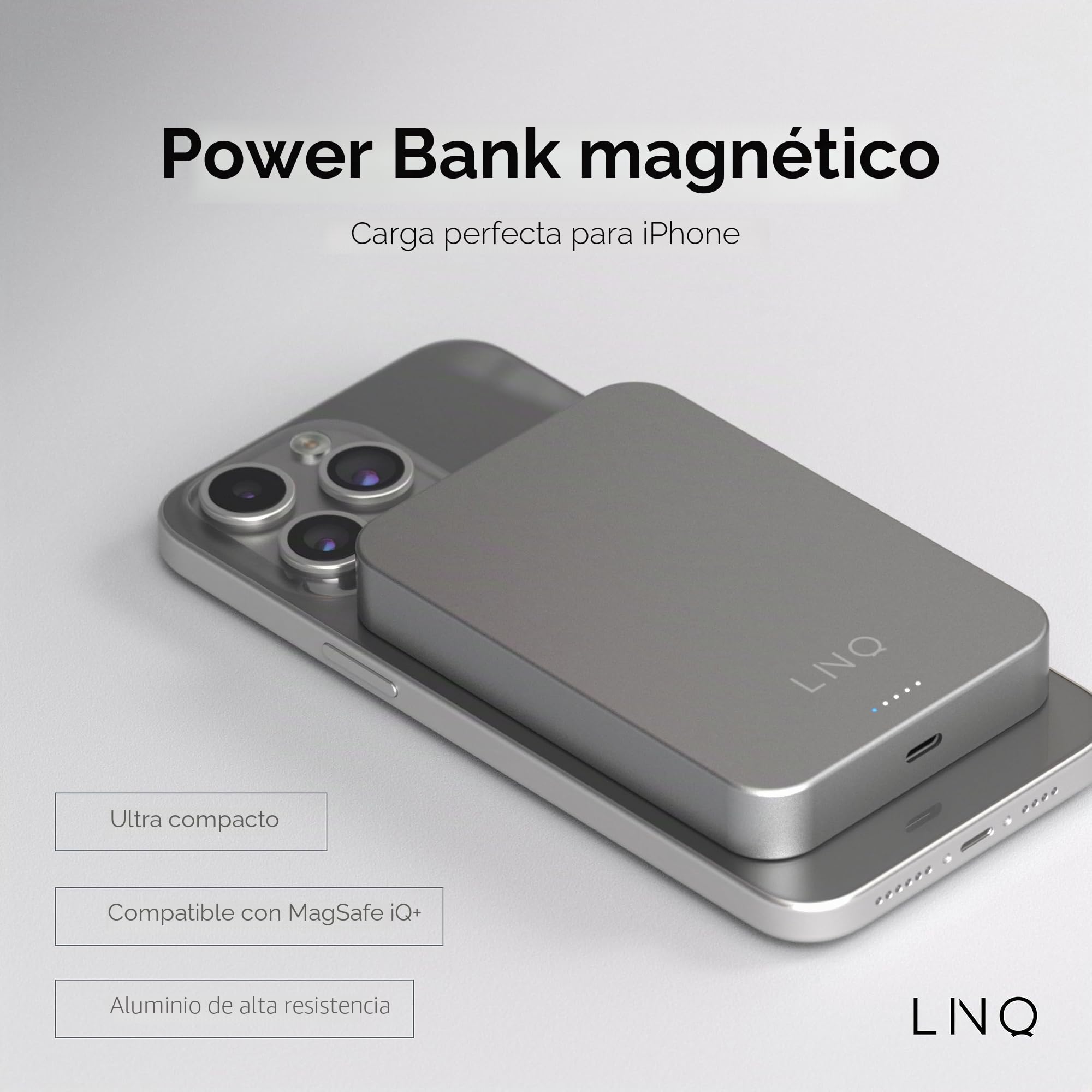 LINQ - Batería Externa magnética inalámbrica de 10.000 mAh