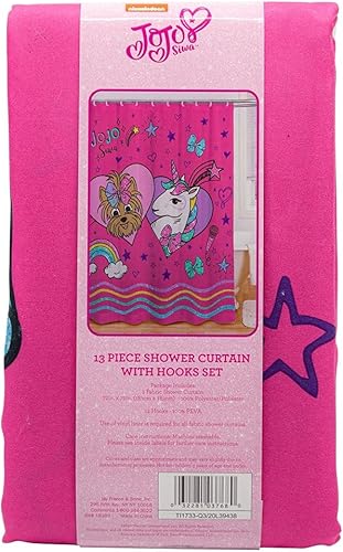 Miniatura 5 de Jojo Siwa - Juego de cortina de ducha y ganchos para baño