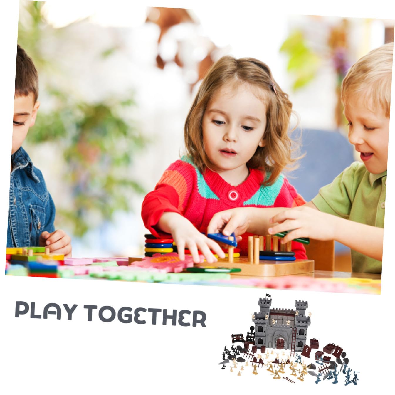 Abaodam Set di 310 Pezzi di Giocattoli da Costruzione Castello Medievale a Tema Pirata Soldatini in Plastica per Ragazzo Ragazza, Accessori Decorativi e Educativi per Compleanni