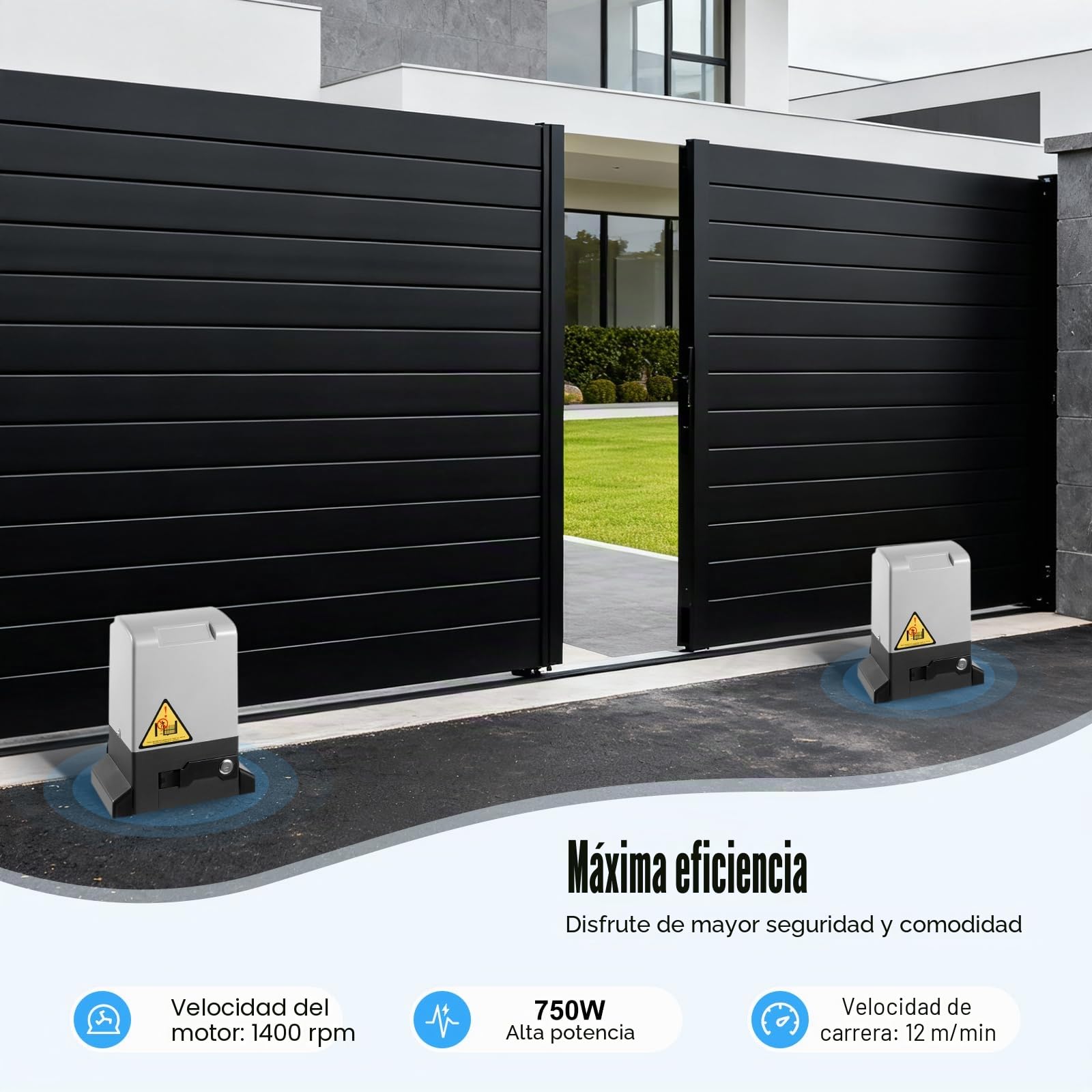 750W Motor Puerta Corredera con Mando a Distancia Motores Para Puertas Correderas 2000kg correderas Kit