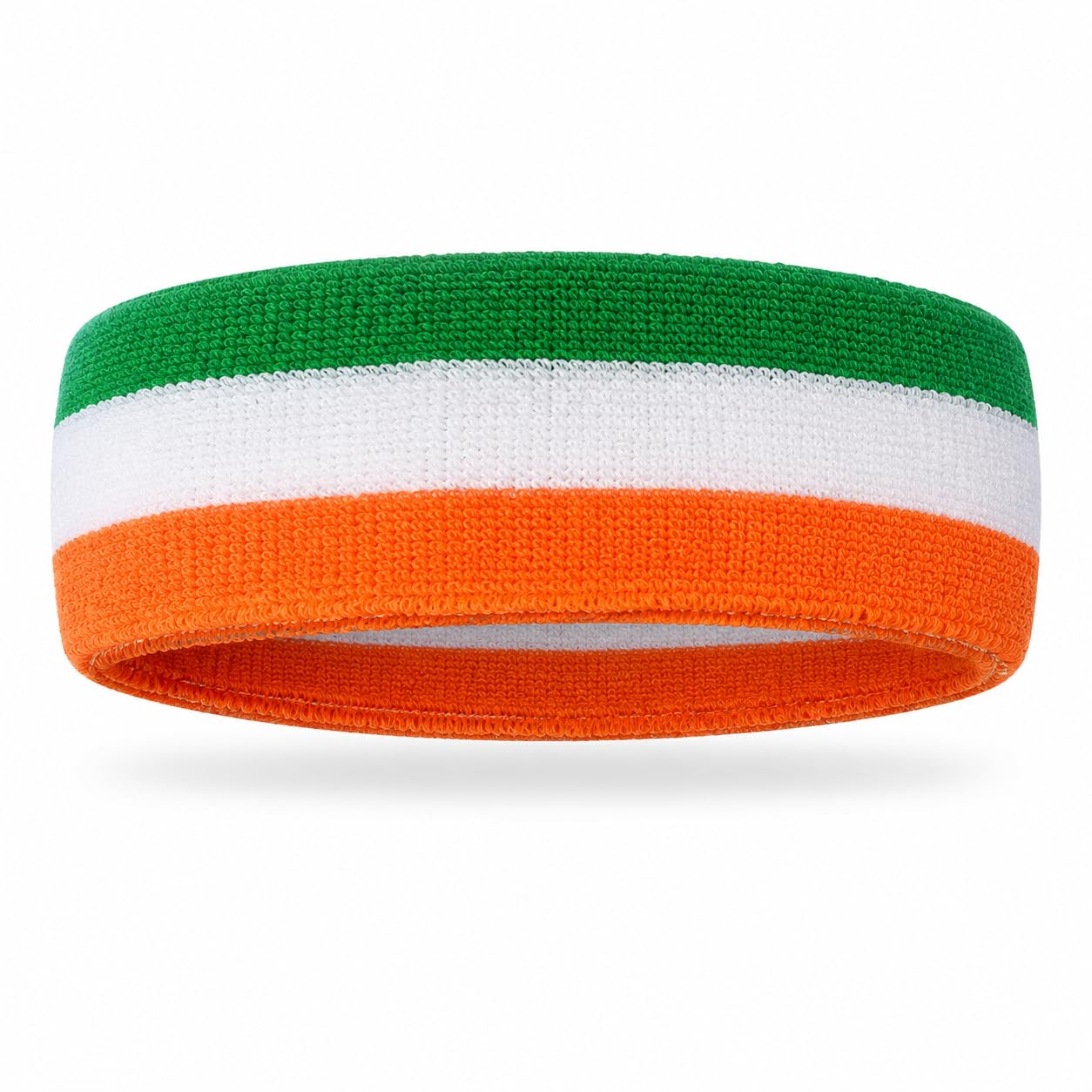 TIRANAGA Tricolour Sports Headband for Republic & Independence Day | Green White Orange, National Festival, Fitness Band, Stretchy Sweatband, Unisex-image-23