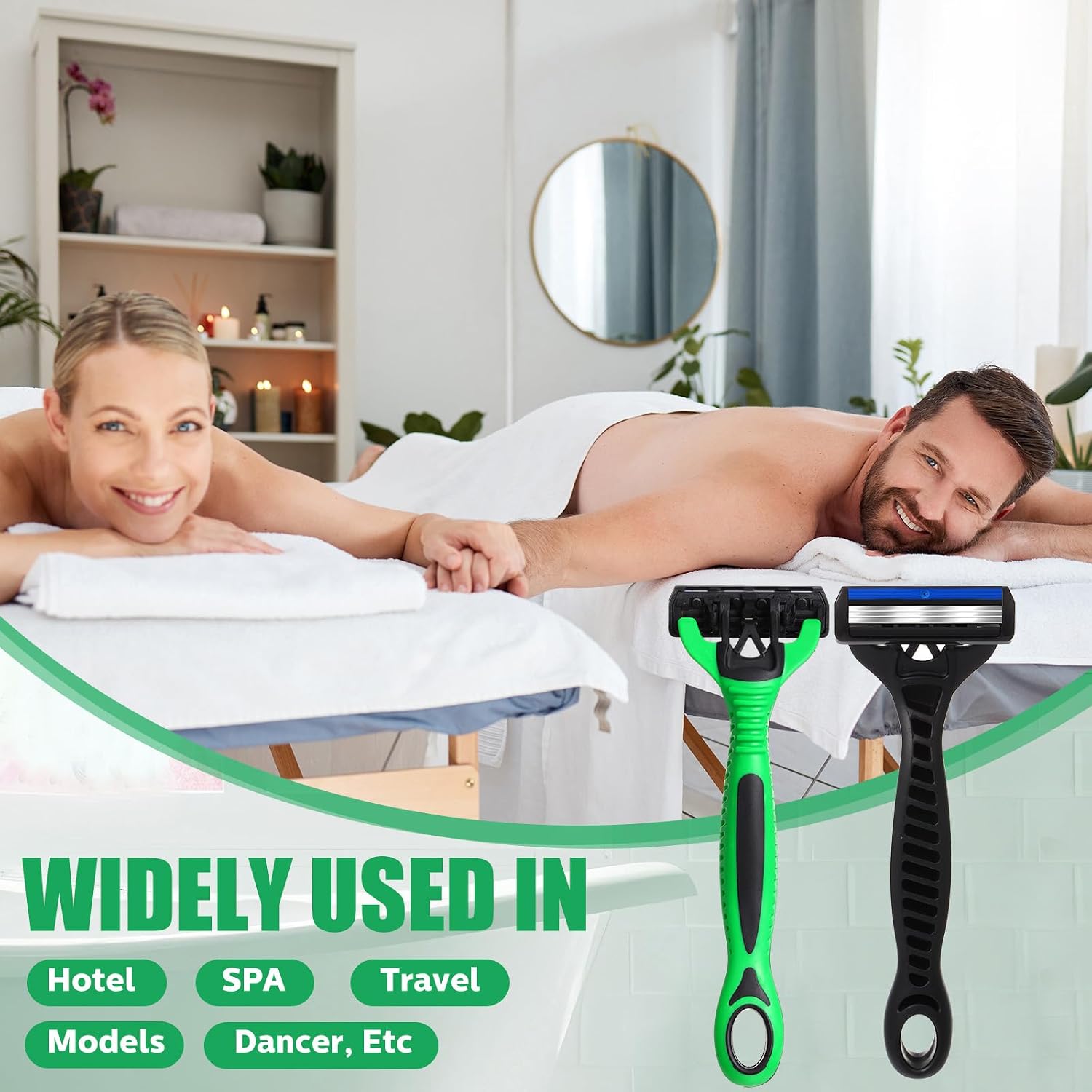 12 Pcs Mens Disposable Razors Bulk 3 Blade Sensitive Head Shaving Razors for Men Travel Hotel Spa Christmas Party Gift
