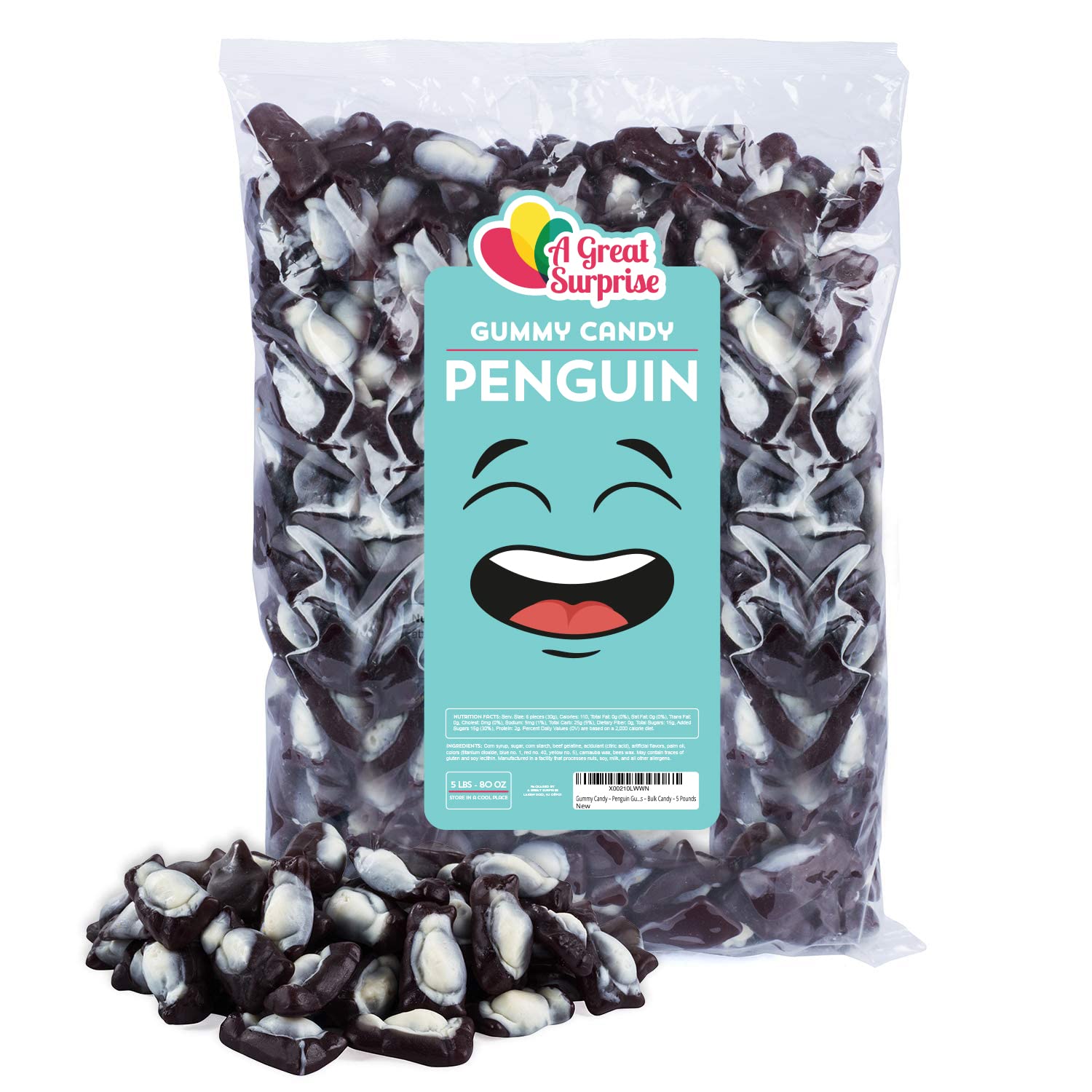 Buy Gummy Candy Penguin Gummies Peach Flavored Penguins Black and
