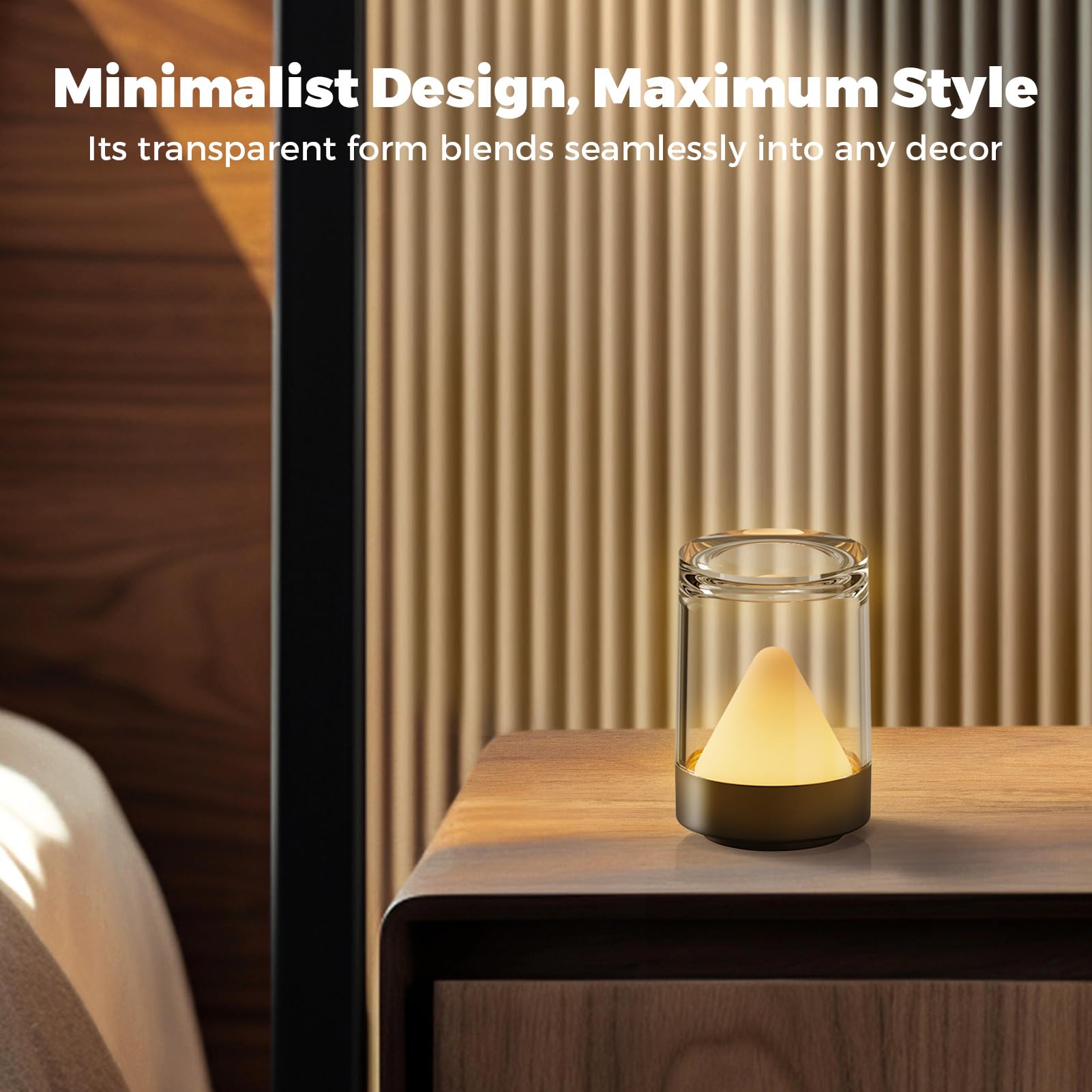 uuffoo Mini Rechargeable Night Lights with Charging Base 4-Pack Small Transparent Shower Table Lamps with 7 RGB Color — view 6