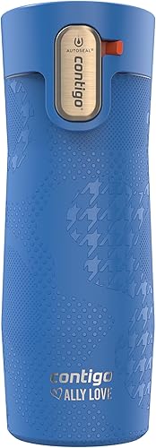 Miniatura 49 de Contigo Autoseal West Loop - Taza de viaje de acero inoxidable con aislamiento de vacío (16 oz, acero inoxidable/azul Mónaco, 2 unidades)