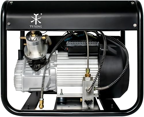 Vista 37 de TUXING Compresor de aire PCP de 4500 psi, filtro separador de agua y aceite de dos etapas integrado, versión de parada automática, para carga