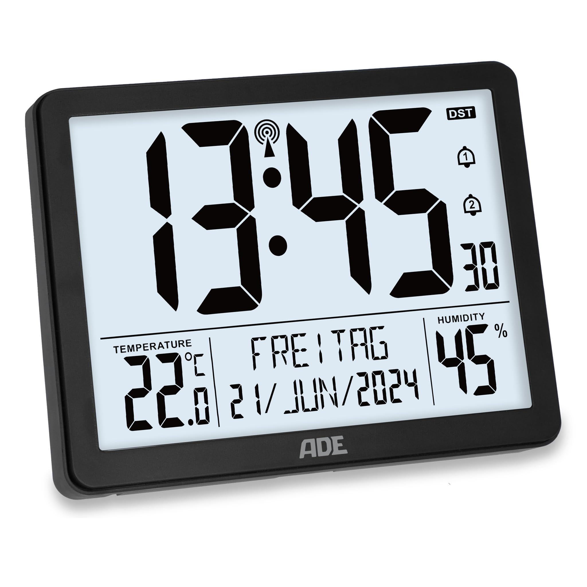 Funkuhr Mit Datum Und Wochentag Seniorenuhr Wanduhr Analog Datum