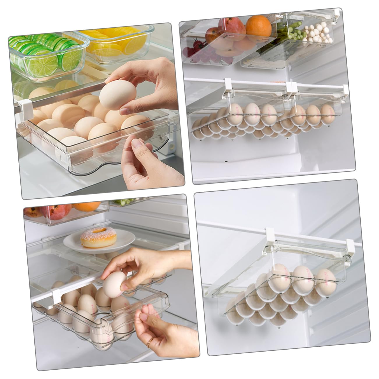 Organizador de Huevos para Refrigerador, Caja de 15 Huevos Abs Pet | Gran Capacidad, Almacenamiento para Cocina y Nevera, Ayuda a Evitar Golpes y Roturas
