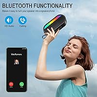 Vista 6 de Altavoz Bluetooth con altavoz dual de 24 W, sonido fuerte HD, graves inalámbricos portátiles para exteriores, Bluetooth 5.3, micrófonos integrados