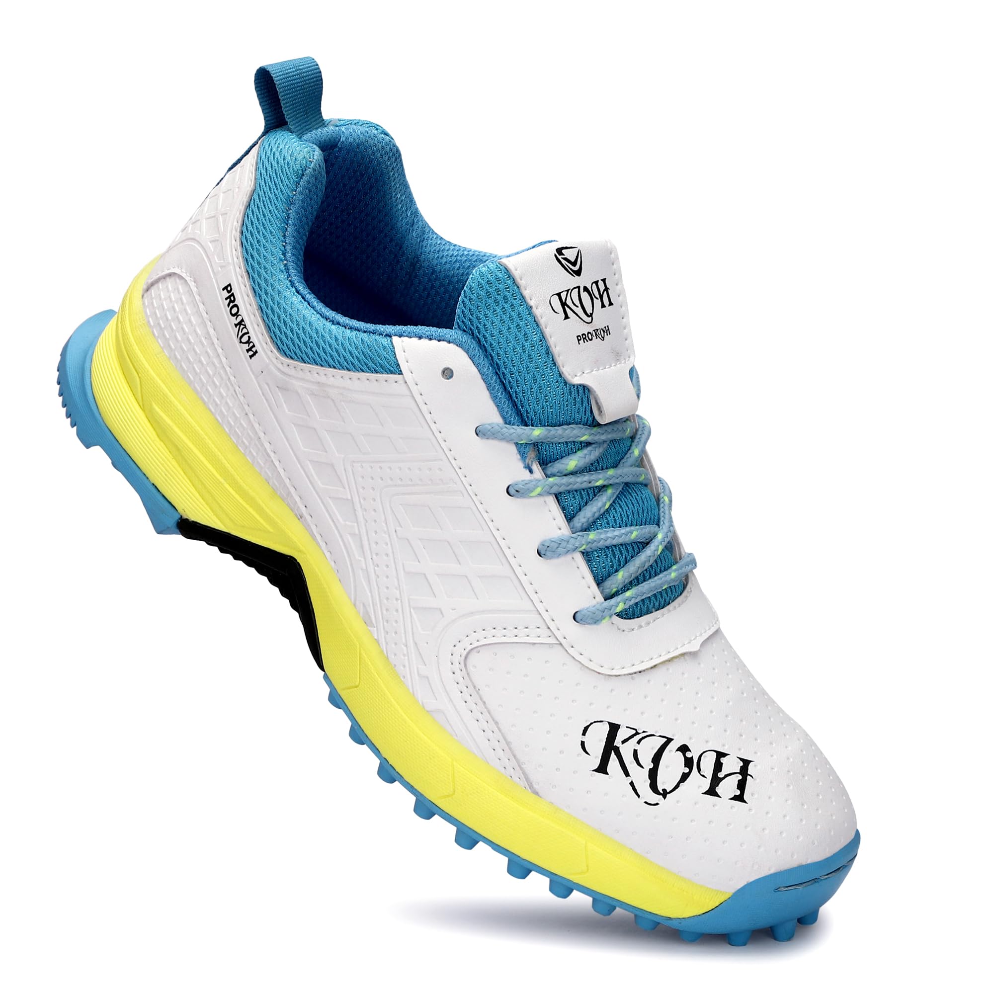 PRO KVH Lightweight Cricket Shoes for Men Rubber Spikes, Water-Resistant Footwear for Outdoor and Field Sports with All Round Performance, Lime Yellow (9 UK) (B0D37JG4QT) Amazon Price History, Amazon Price Tracker