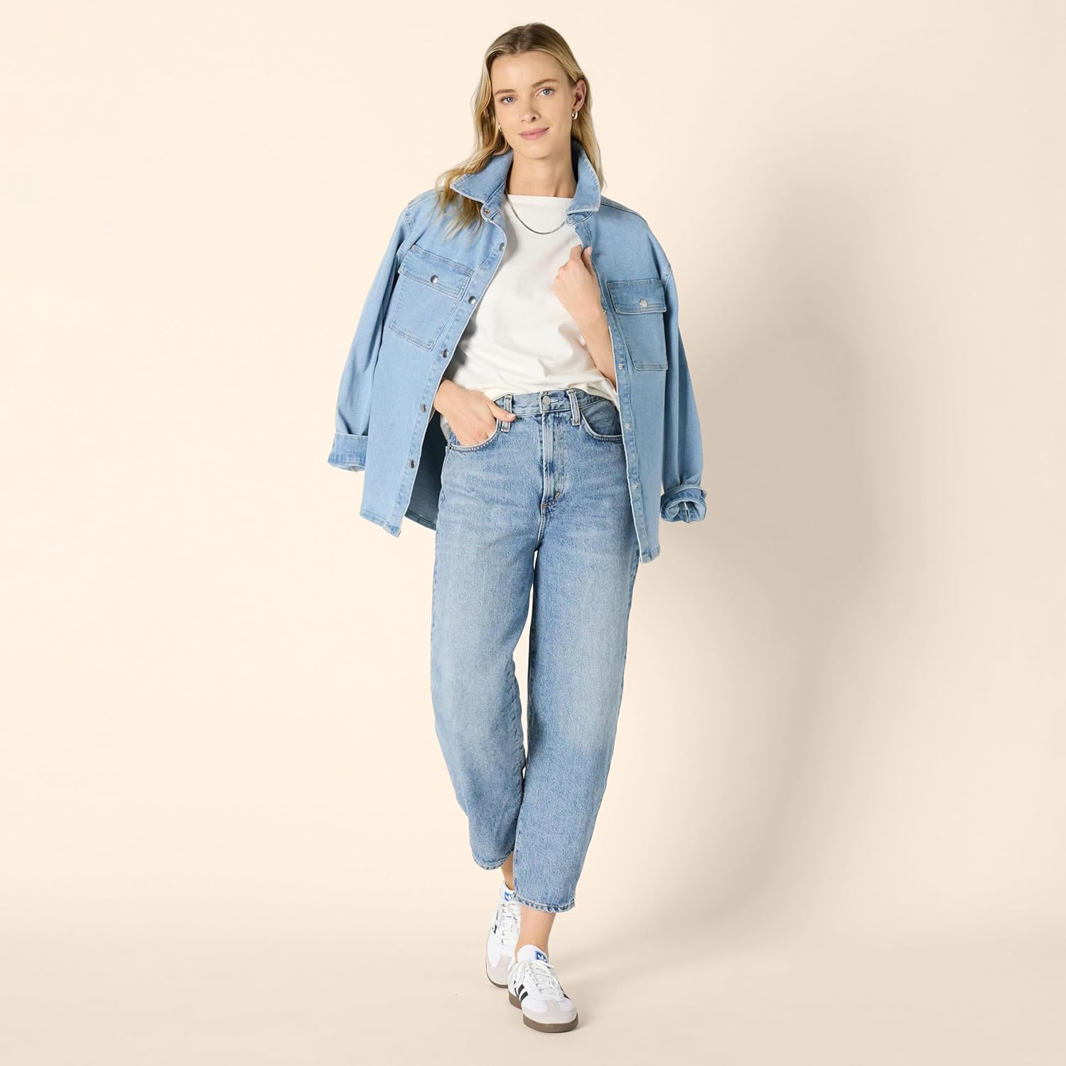 Amazon Essentials Women's 100% Cotton Heavyweight Relaxed-Fit Long-Sleeve Boatneck Top - Image 4